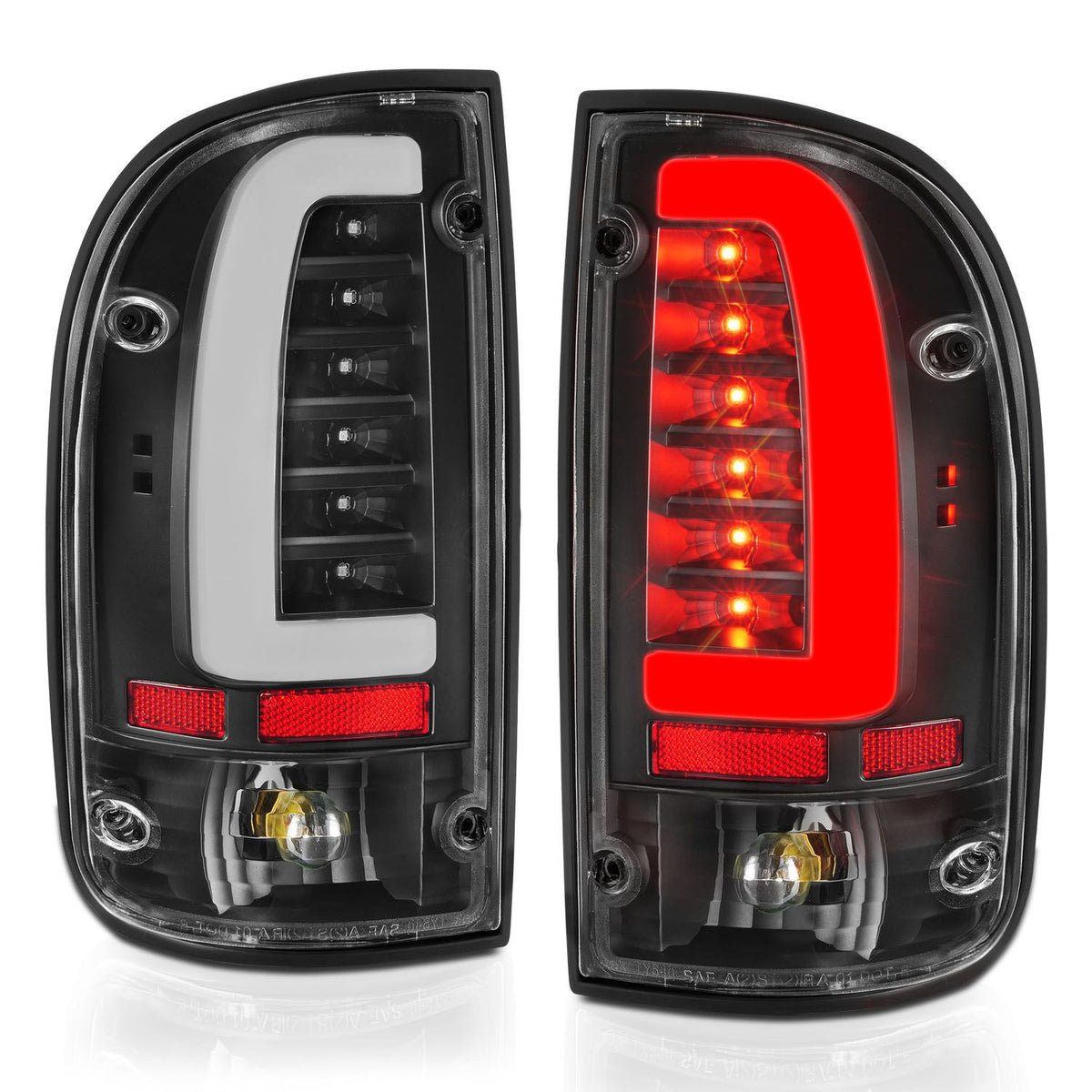 ANZO LED Tail Light w/ Light Bar Seq Black Clear Tacoma 05-15 (311427) main image 0