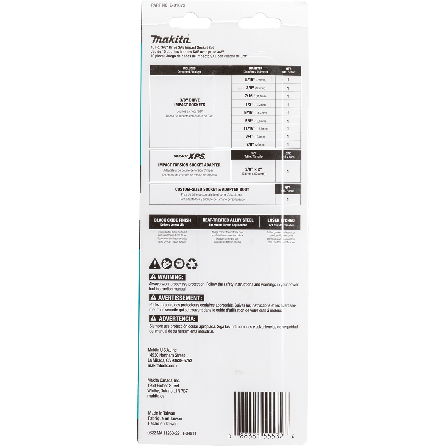 Makita Impact Socket Set 10PC. — Overland Depot