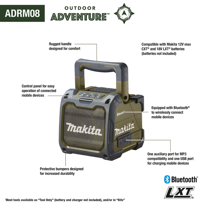 makita campingstuhl Makita Outdoor Adventure 18V Cordless/Corded Bluetooth Speaker — Overland Depot