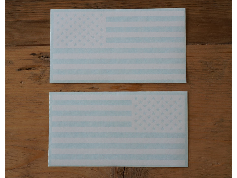 White American Flag Decals