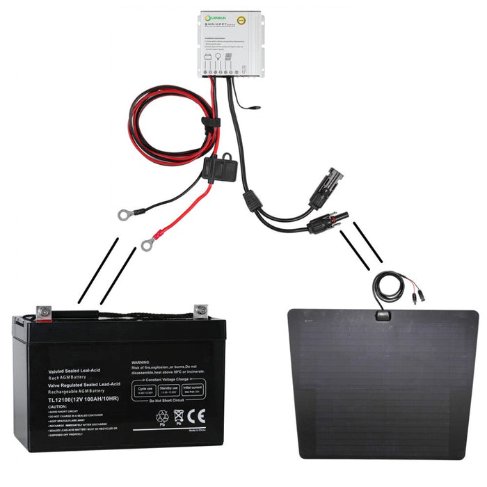Lensun Solar 100W 12V Car Hood Solar Panel For 4Runner (2003-2023)