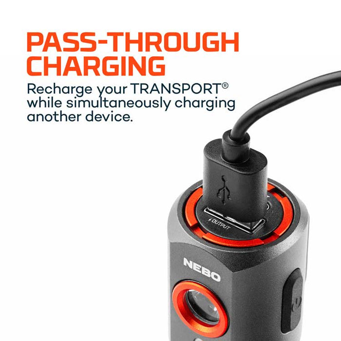Nebo Transport 400 2-In-1 Car Charger & Flashlight