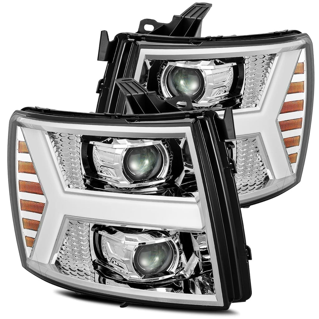 A2124　ゲルマスパ　Pro Lite　LH‐500　2007年製 Alpharex LUXX-Series LED Projector Headlights Chrome For Silverado