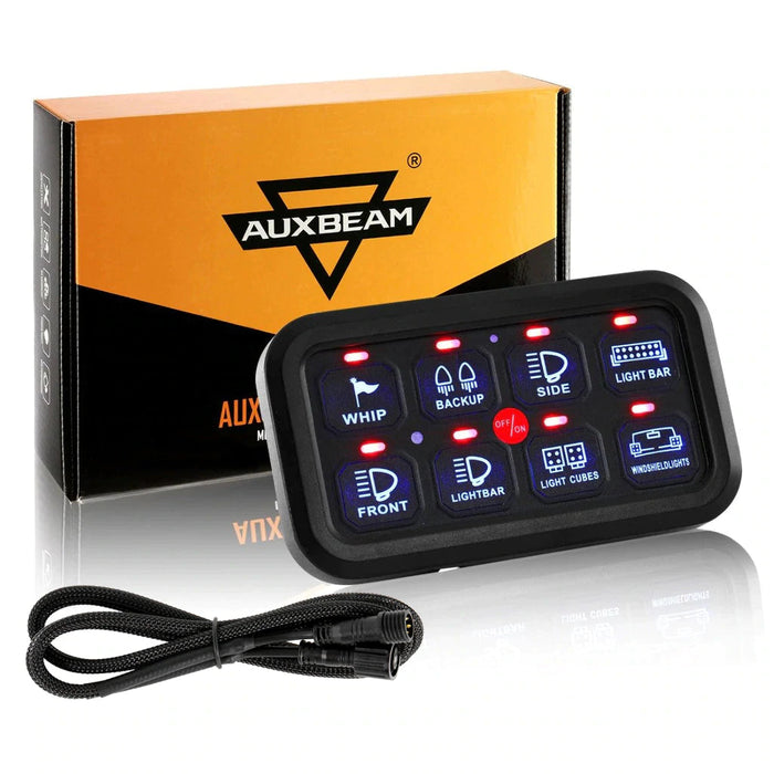 Auxbeam 8 Gang LED Switch Panel Kit (Two-Sided)