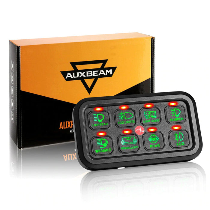 Auxbeam 8 Gang LED Switch Panel Kit (One-Sided)