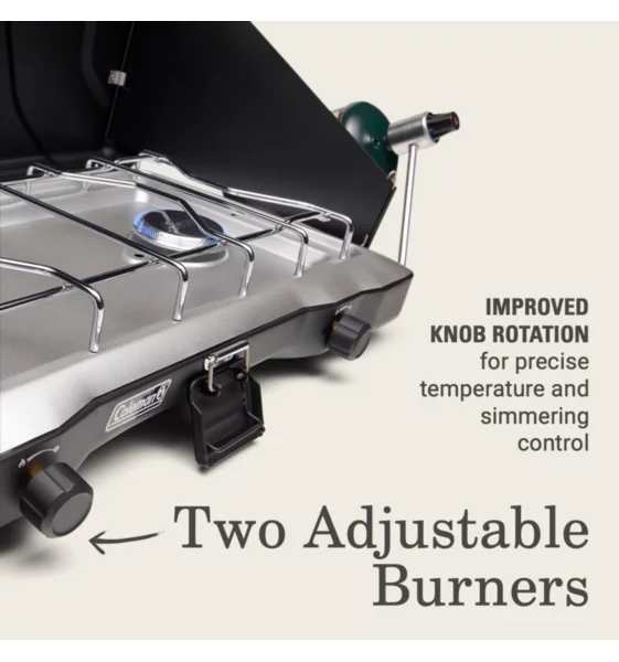 Coleman Triton 2-Burner Propane Camping Stove — Overland Depot Coleman Triton 2-Burner Propane Camping Stove — Overland Depot