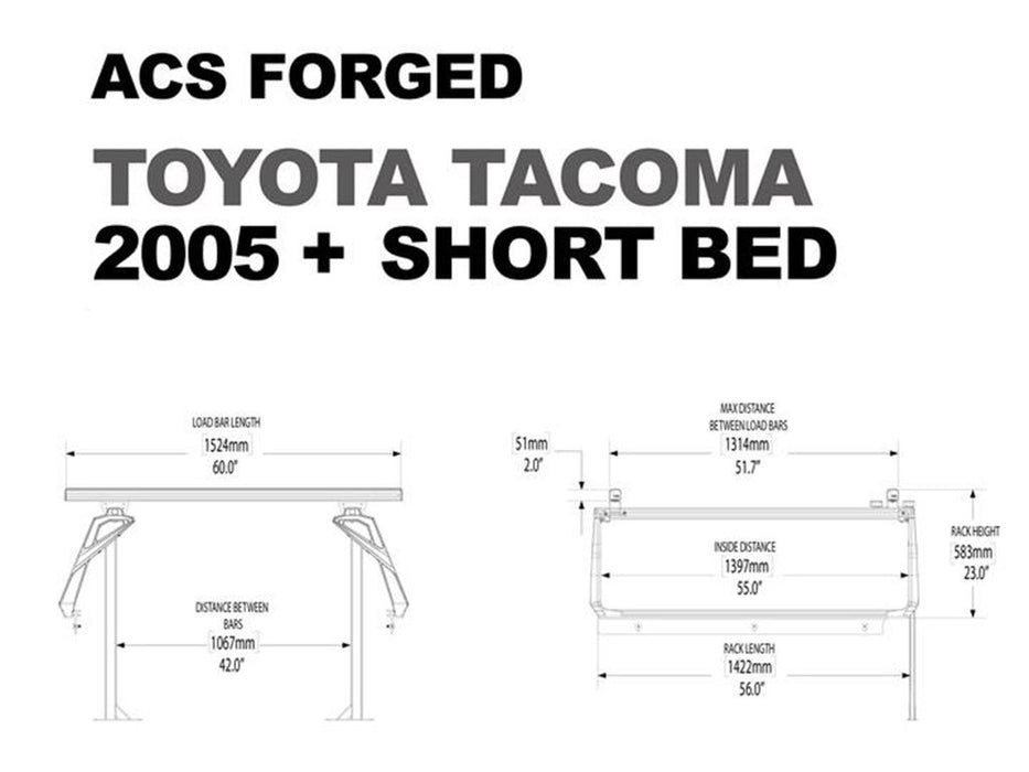 Front Runner 5' Bed Forged Active Cargo System For Tacoma (2005-2023)