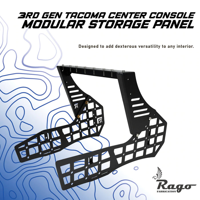 Rago Fabrication Center Console Modular Storage Panel For Tacoma (2016-2023)